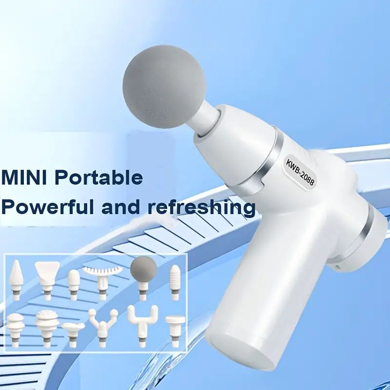 مسدس مساج ميني بشاشة رقمية – 12 رأس