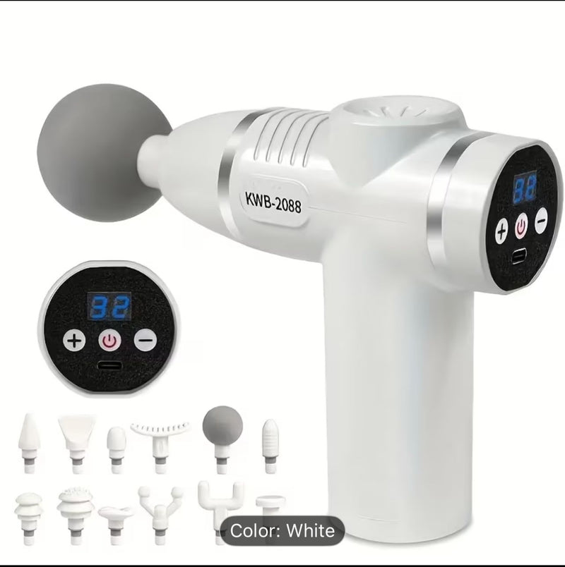 مسدس مساج ميني بشاشة رقمية – 12 رأس