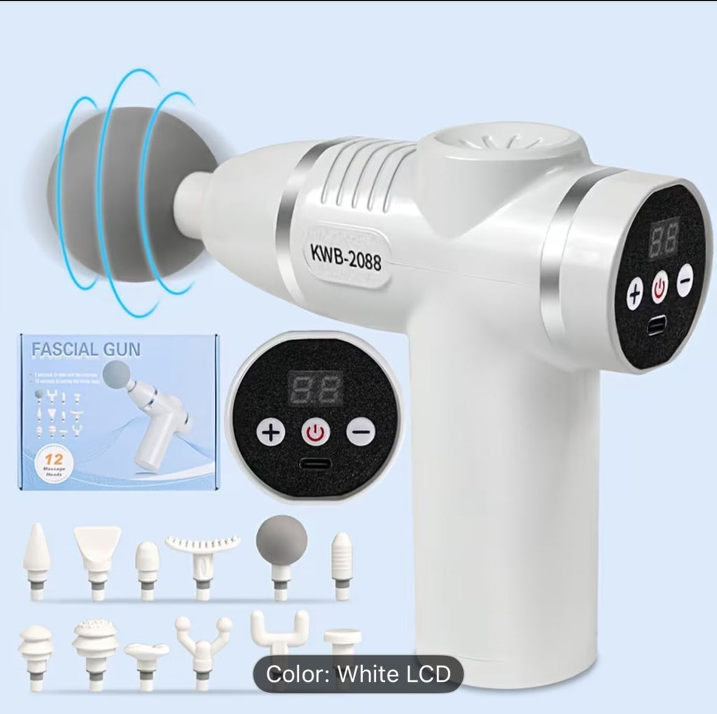 مسدس مساج ميني بشاشة رقمية – 12 رأس